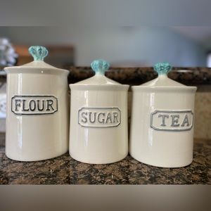 THL Flour Sugar Tea Canisters